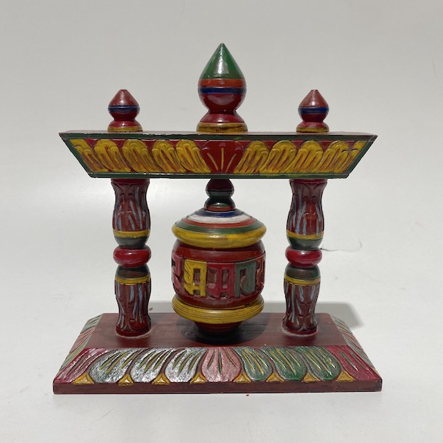 SHRINE, Small Hand Painted Temple 18cm H
